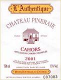 Chateau Pineraie - Chateau Pineraie, AOC Cahors L'Authentique 2016